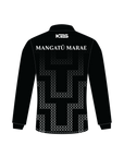 Mangatū Marae - Long Sleeve Polo (Black)