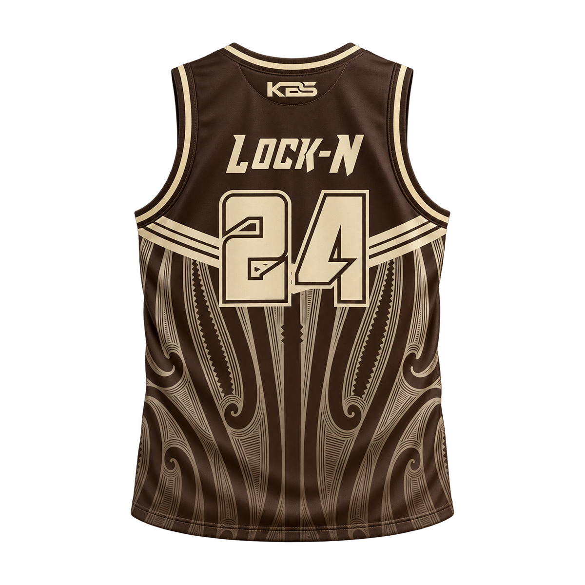Lock-N - Sublimated Basketball Singlet (Brown)