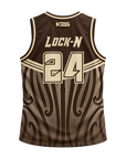 Lock-N - Sublimated Basketball Singlet (Brown)
