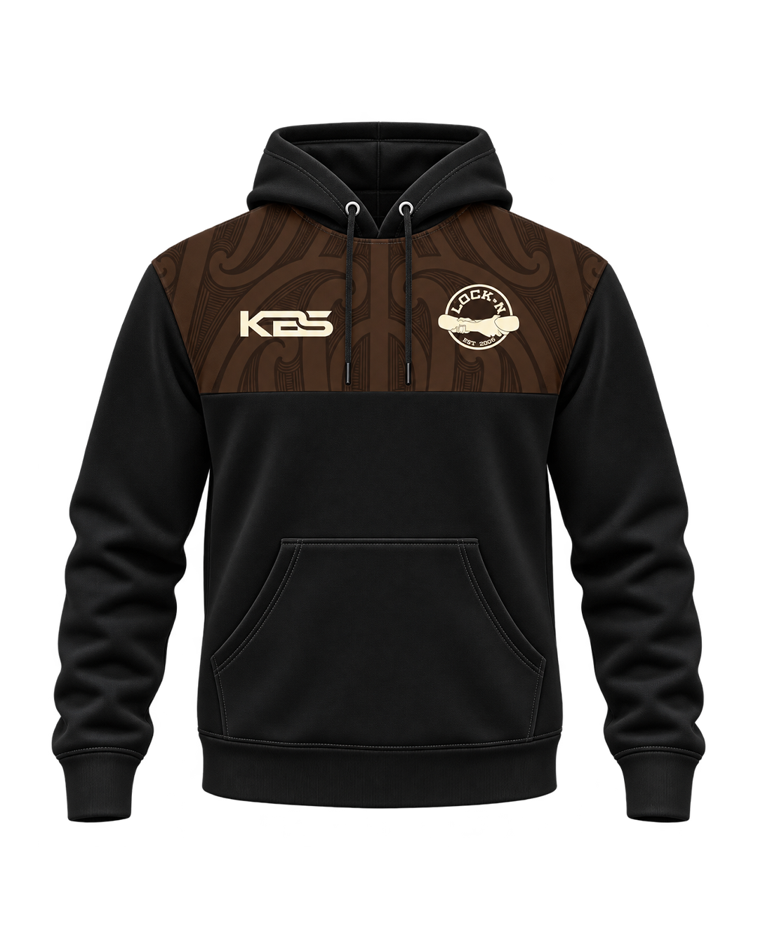 Lock-N Sublimated Hybrid Hoodie (Brown)