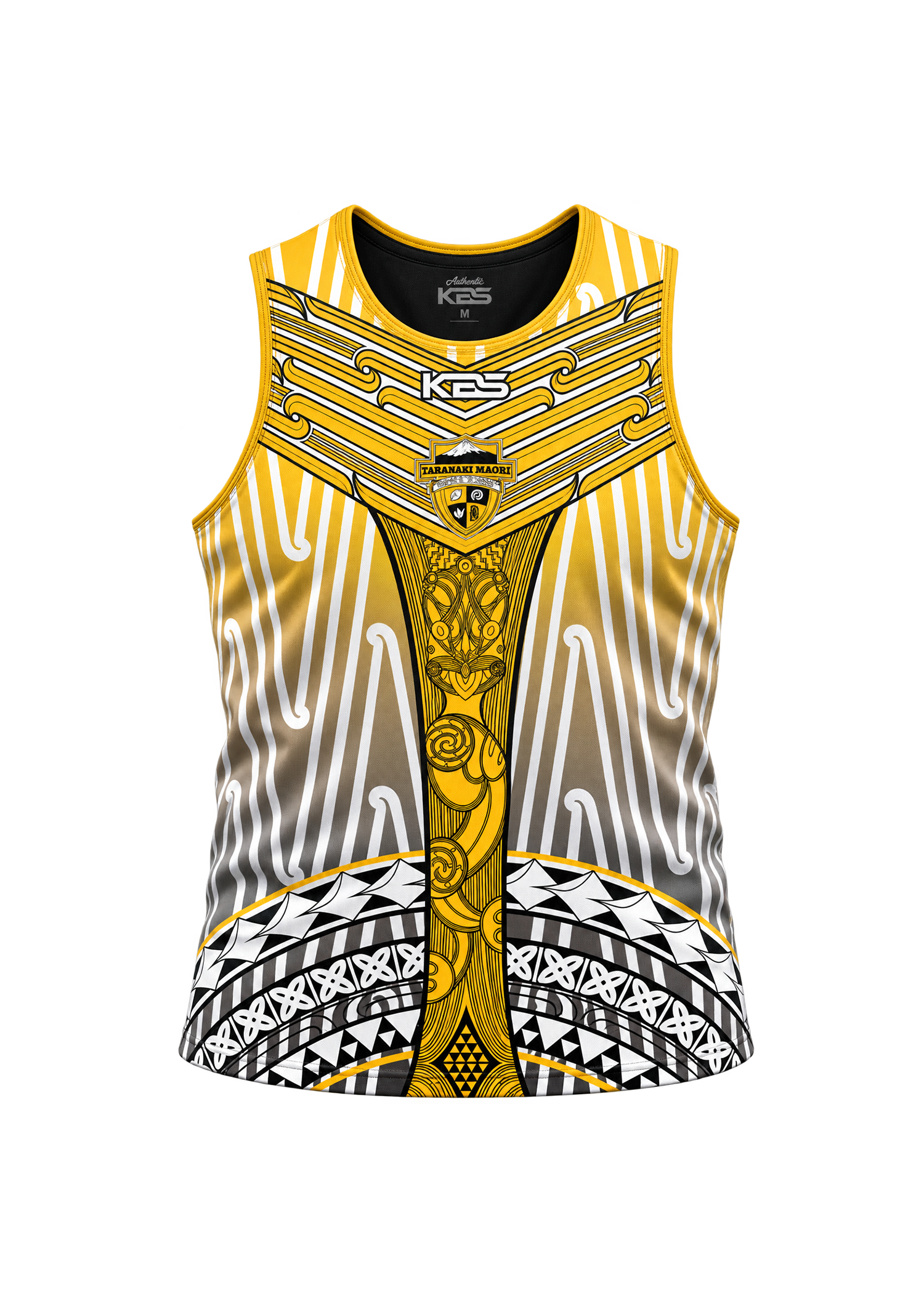 Taranaki Touch - N-Line Singlet (Yellow)