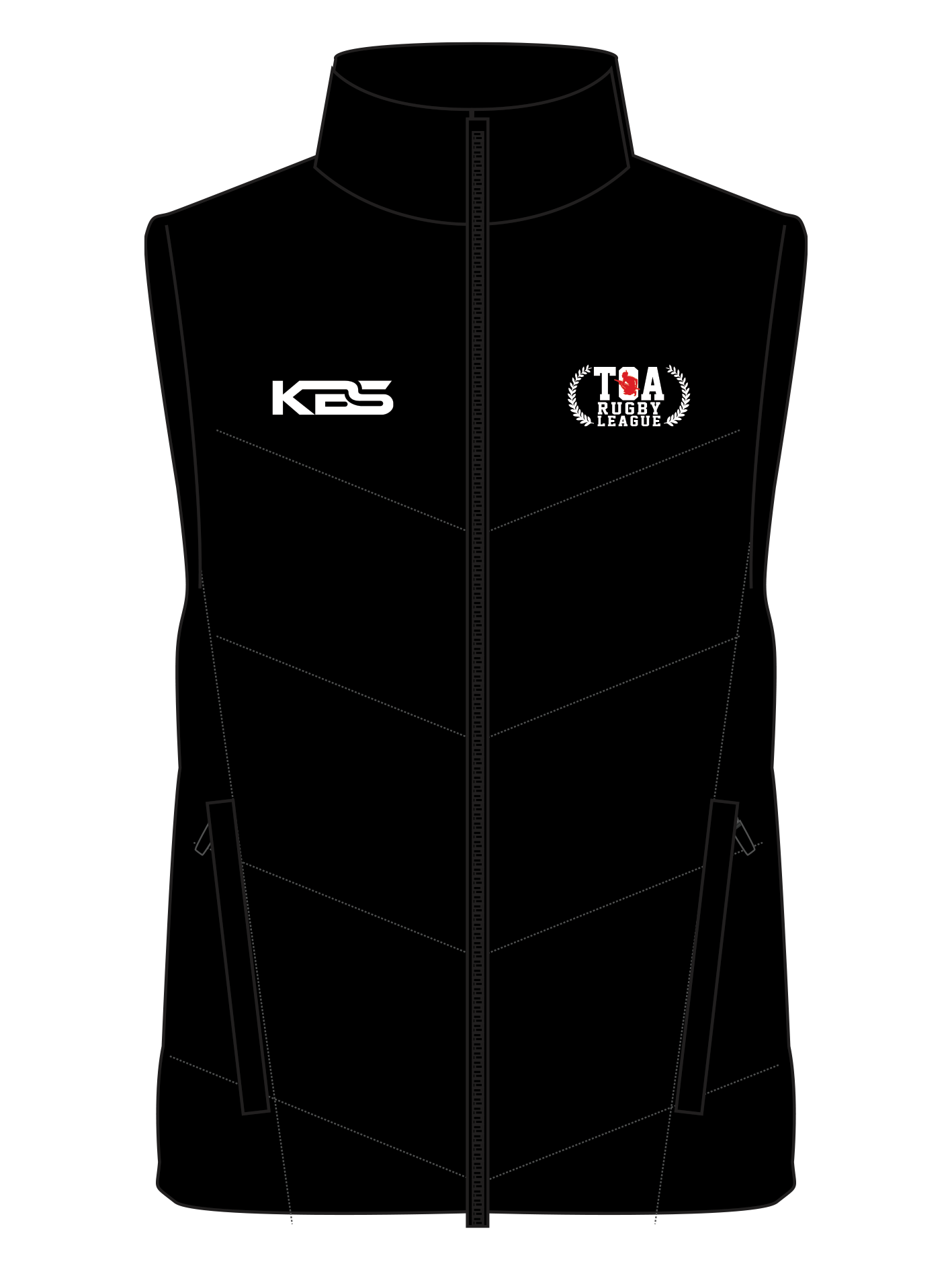 Toa Rugby League - Puffer Vest
