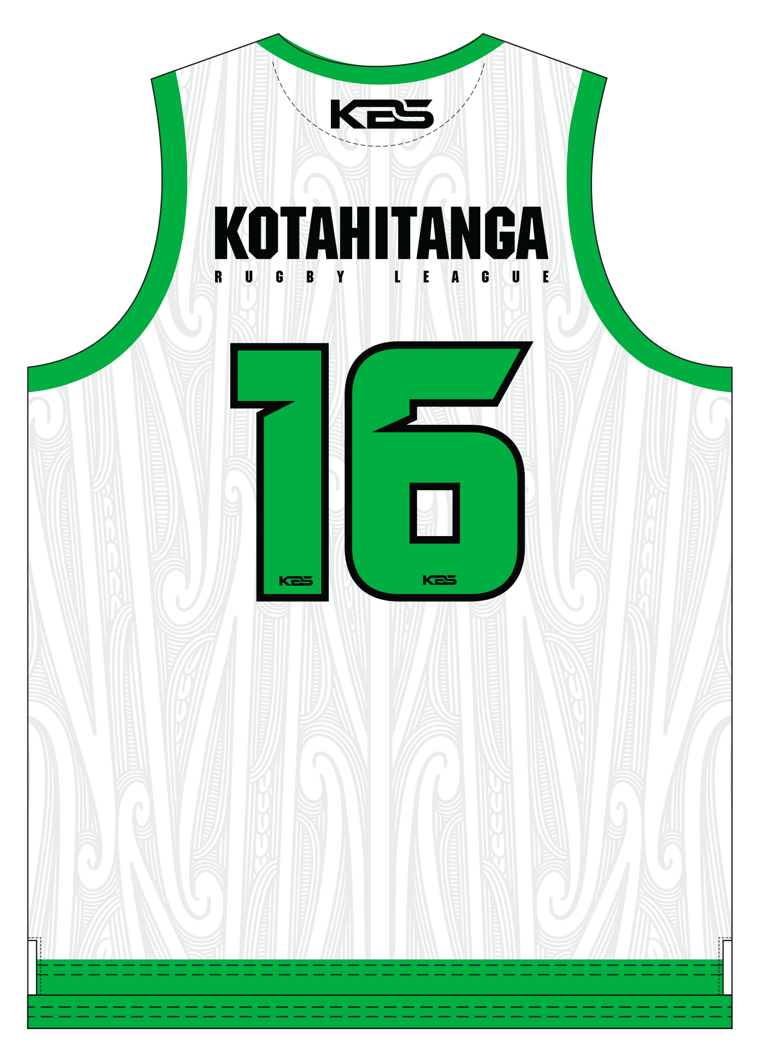 Kotahitanga Maori Rugby League - Sublimated Basketball Singlet - White