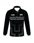 Mangatū Marae - Long Sleeve Polo (Black)
