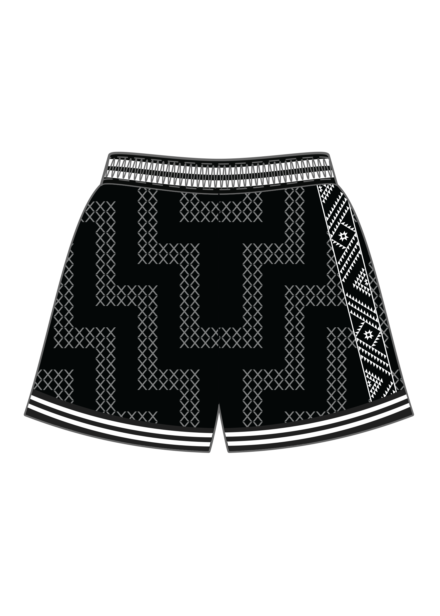 Mangatū Marae - Pandemic Shorts (Black)