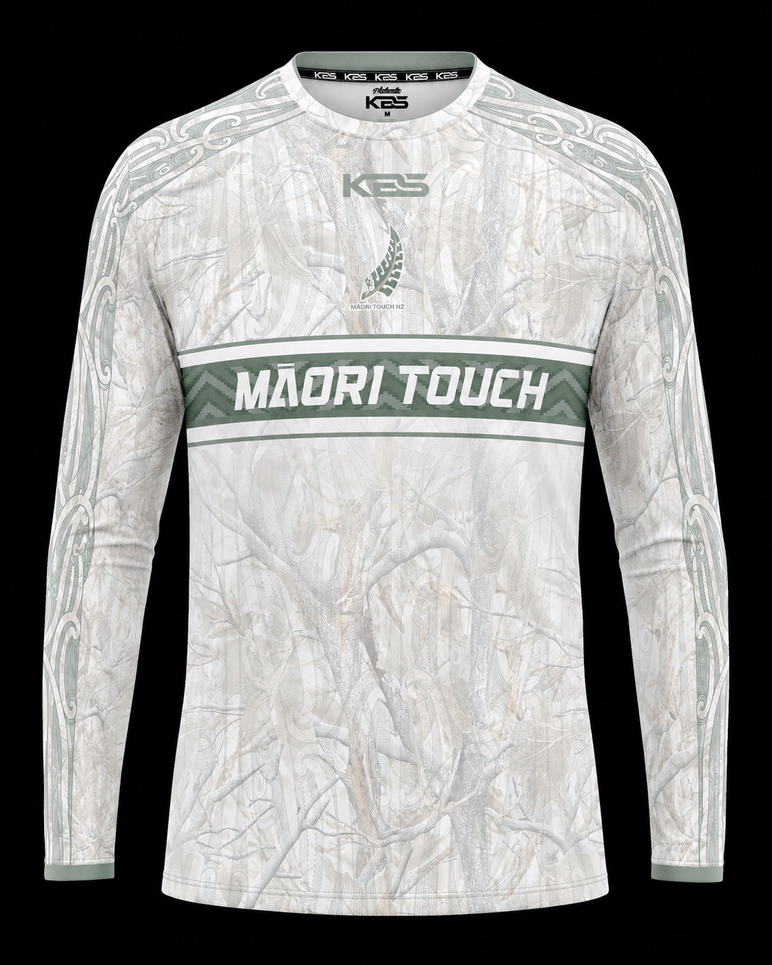Māori Touch NZ Long Sleeve - White Bush Camo