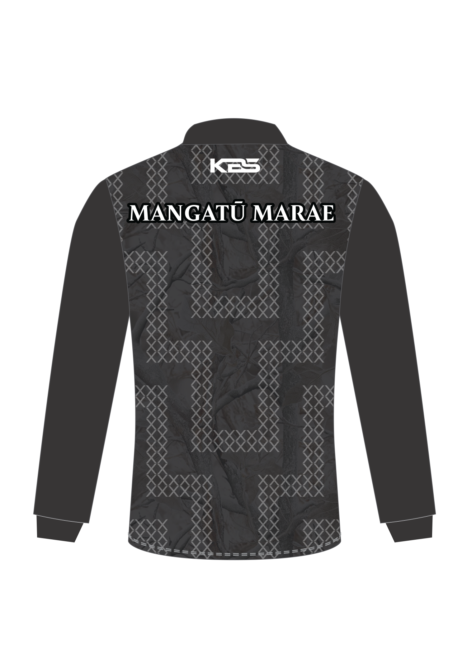 Mangatū Marae - Long Sleeve Polo (Grey)