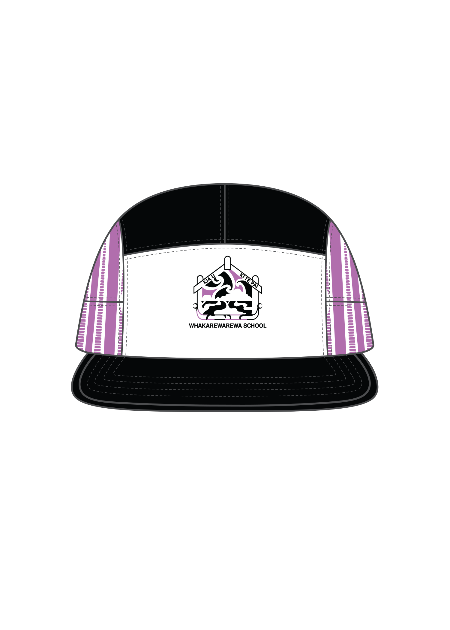 Whakarewarewa School - N-Line 8 Panel Cap (Purple)