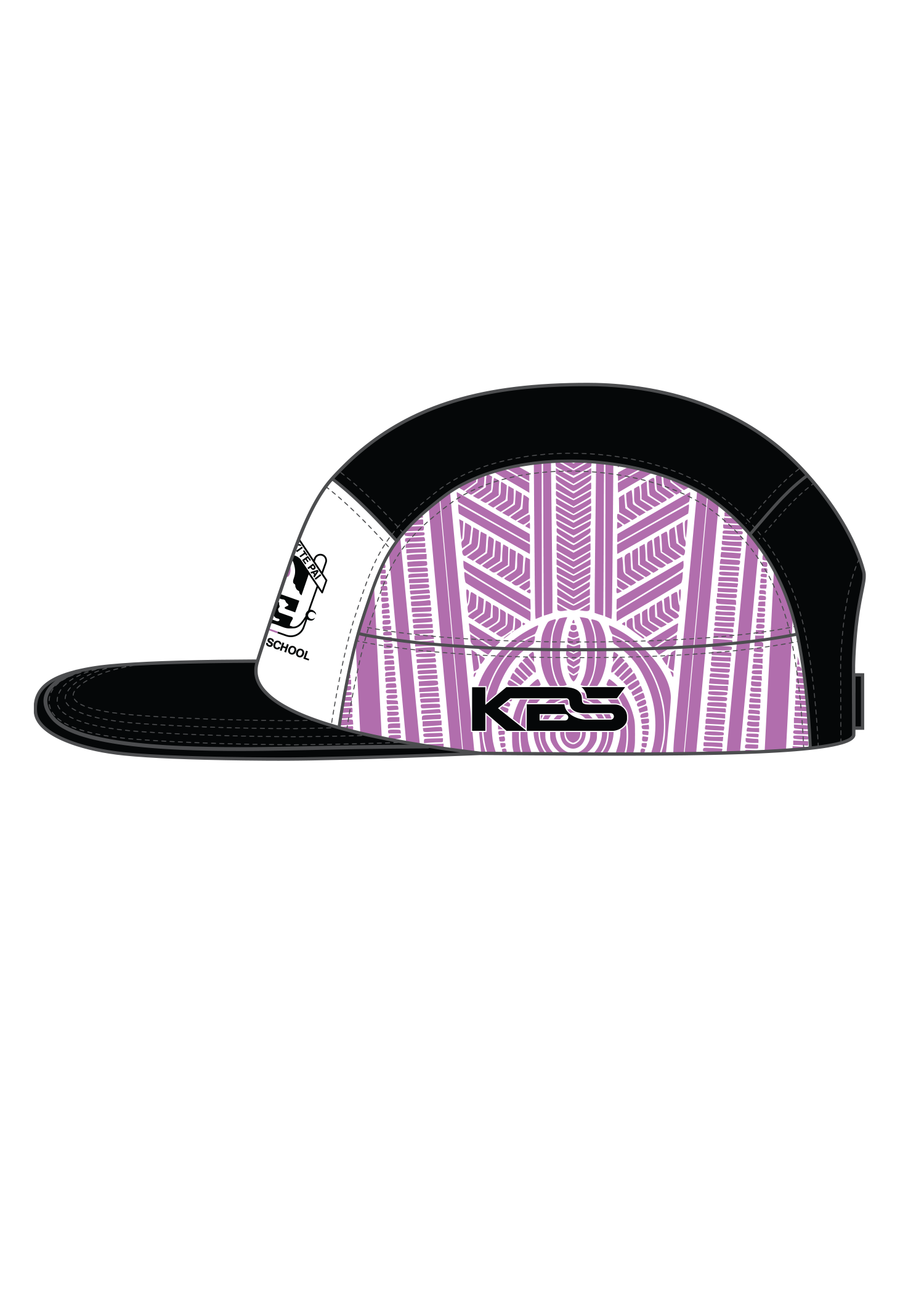 Whakarewarewa School - N-Line 8 Panel Cap (Purple)