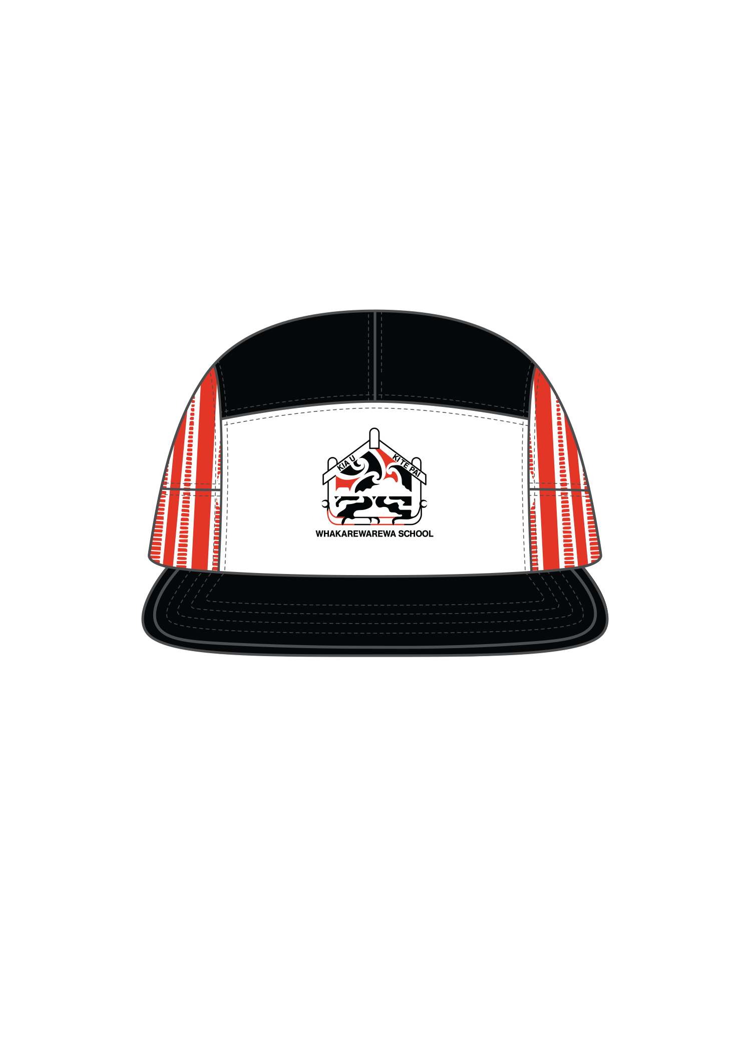 Whakarewarewa School - N-Line 8 Panel Cap (Red)