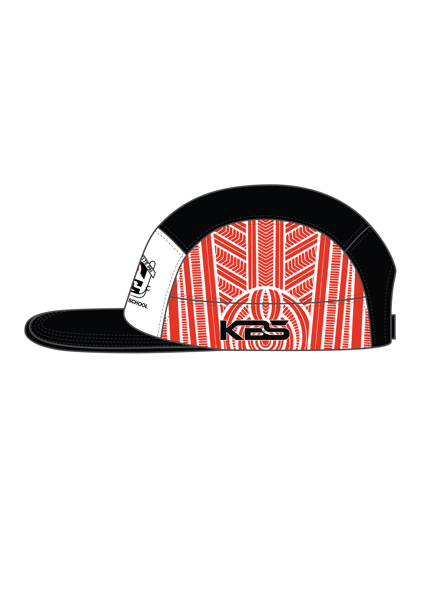 Whakarewarewa School - N-Line 8 Panel Cap (Red)