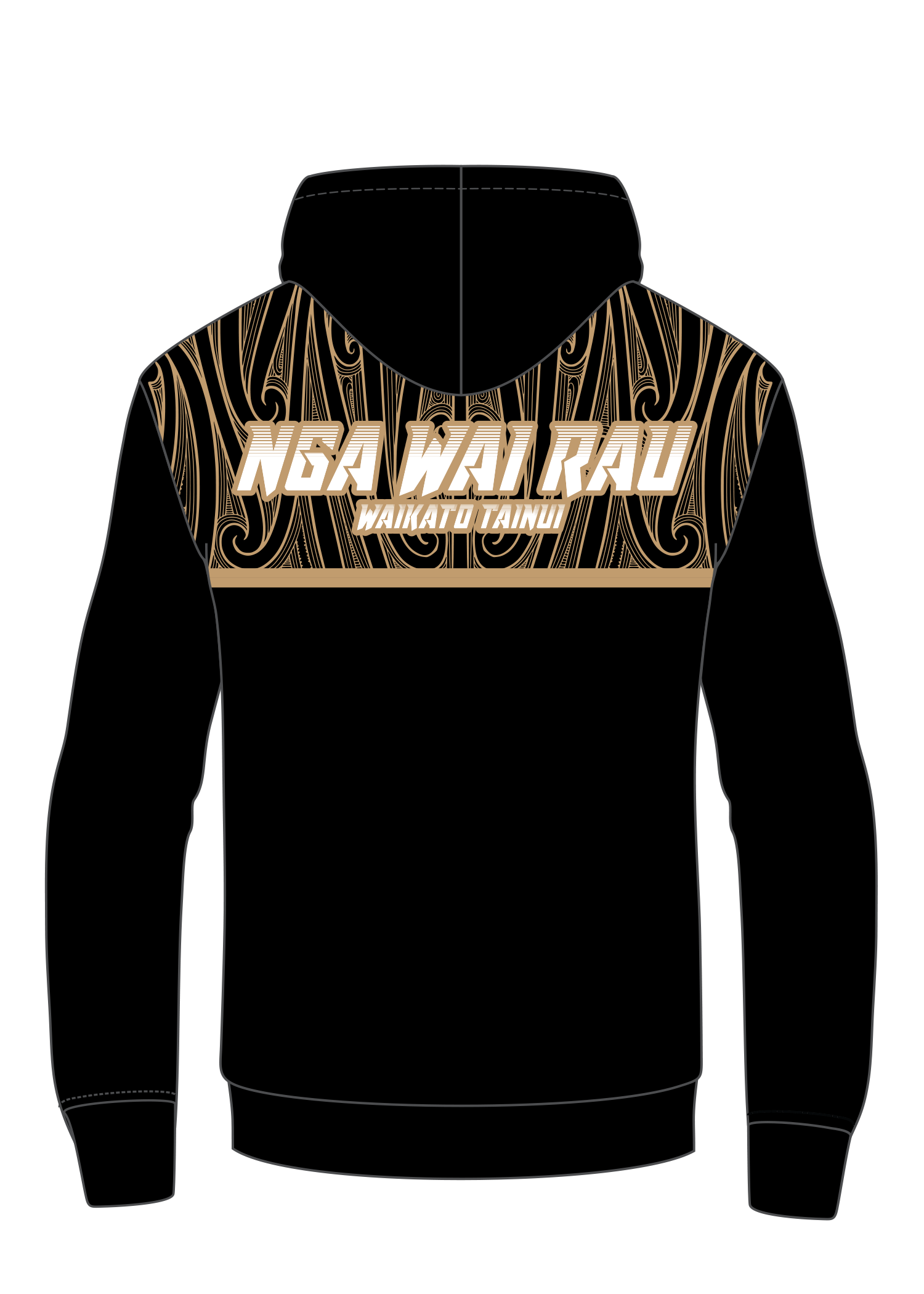 Nga Wai Rau (Waikato/Tainui) - Hybrid Hoodie