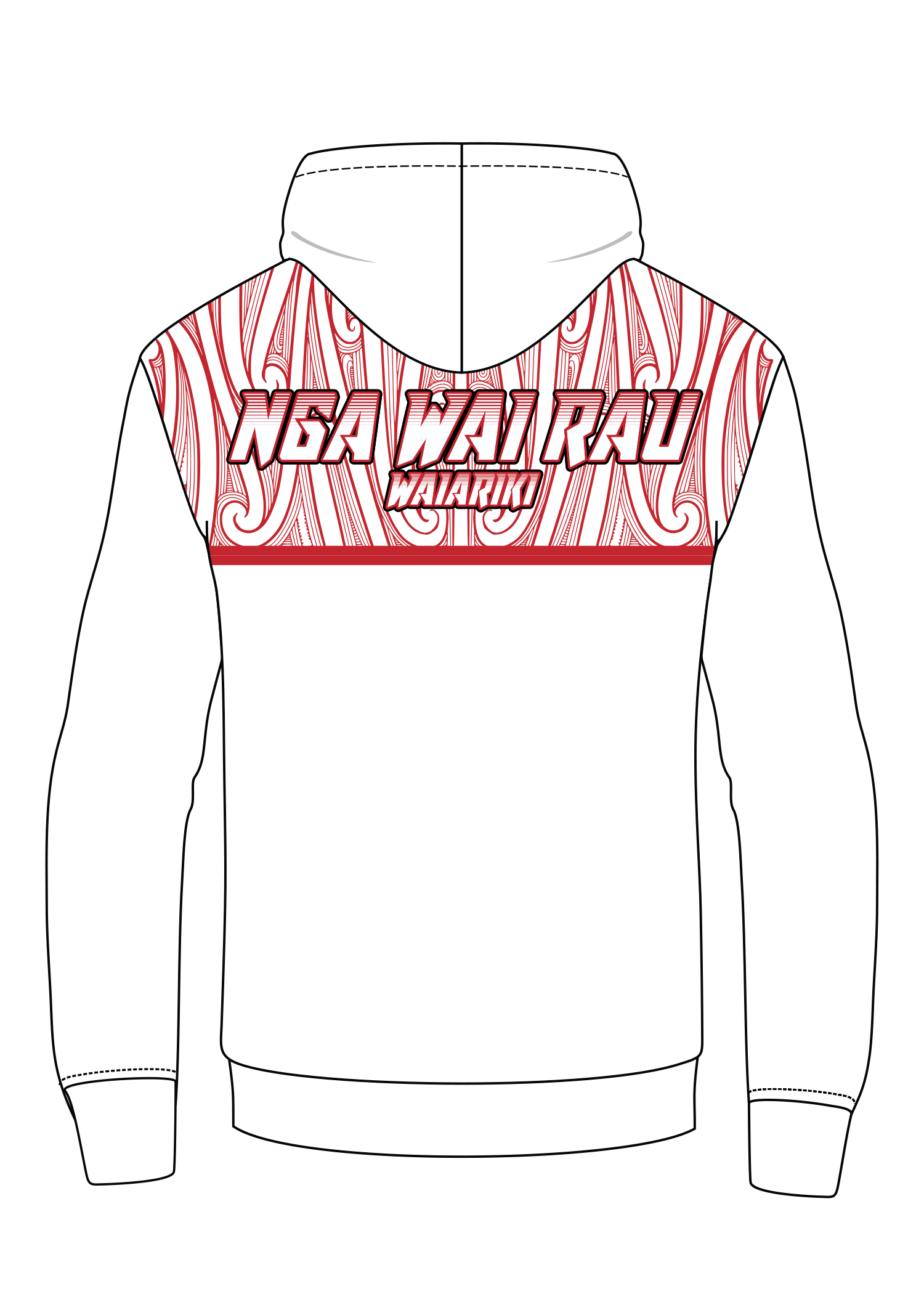 Nga Wai Rau  (Waiariki) - Hybrid Hoodie