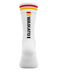 Waikato Touch - White GRIP Crew Socks
